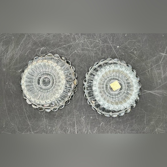 PartyLite CRYSTAL Votive/Taper Candlestick Holders 3'Round 2'T Reversable Set - Picture 8 of 16